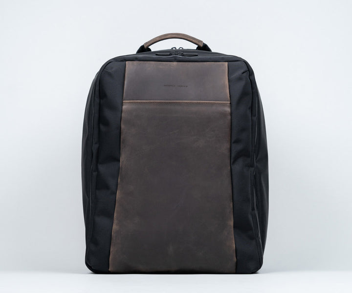 Ballistic nylon with chocolate leather