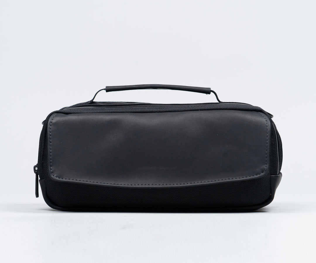 Ballistic Nylon + Black Leather