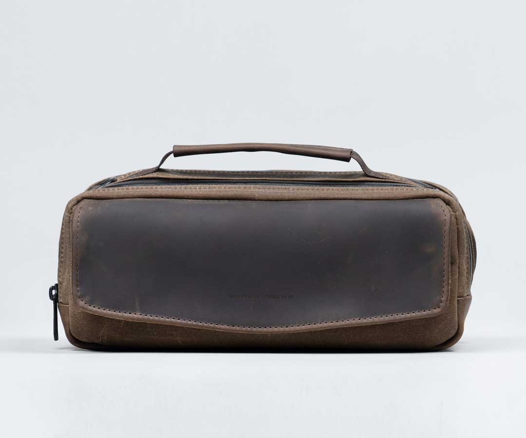 Waxed Canvas + Chocolate Leather