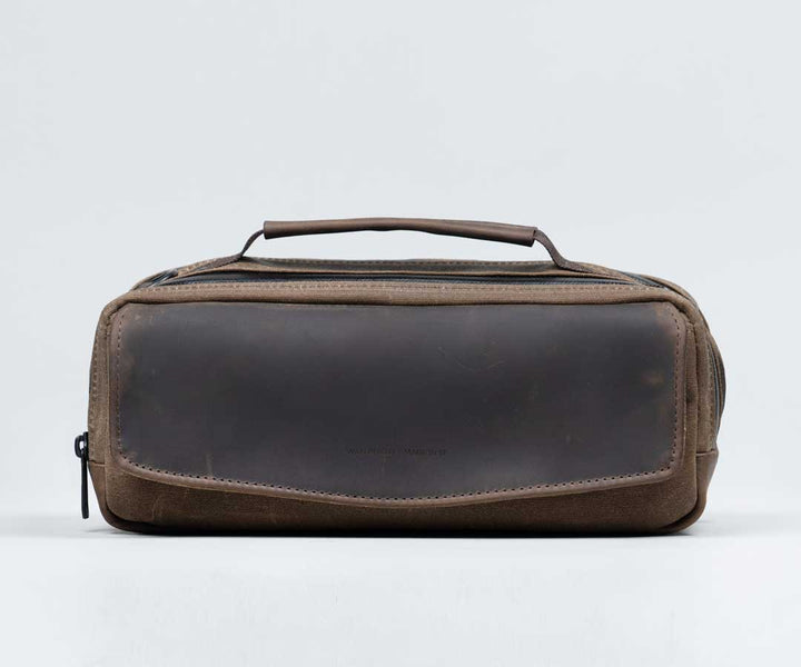 Waxed Canvas + Chocolate Leather