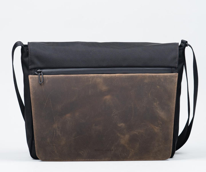 Ballistic Nylon + Chocolate Leather