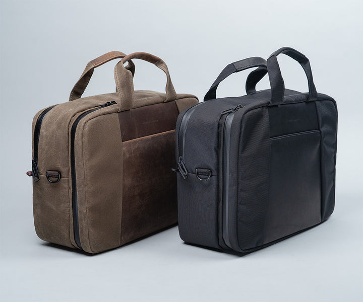 In waxed canvas or ballistic nylon