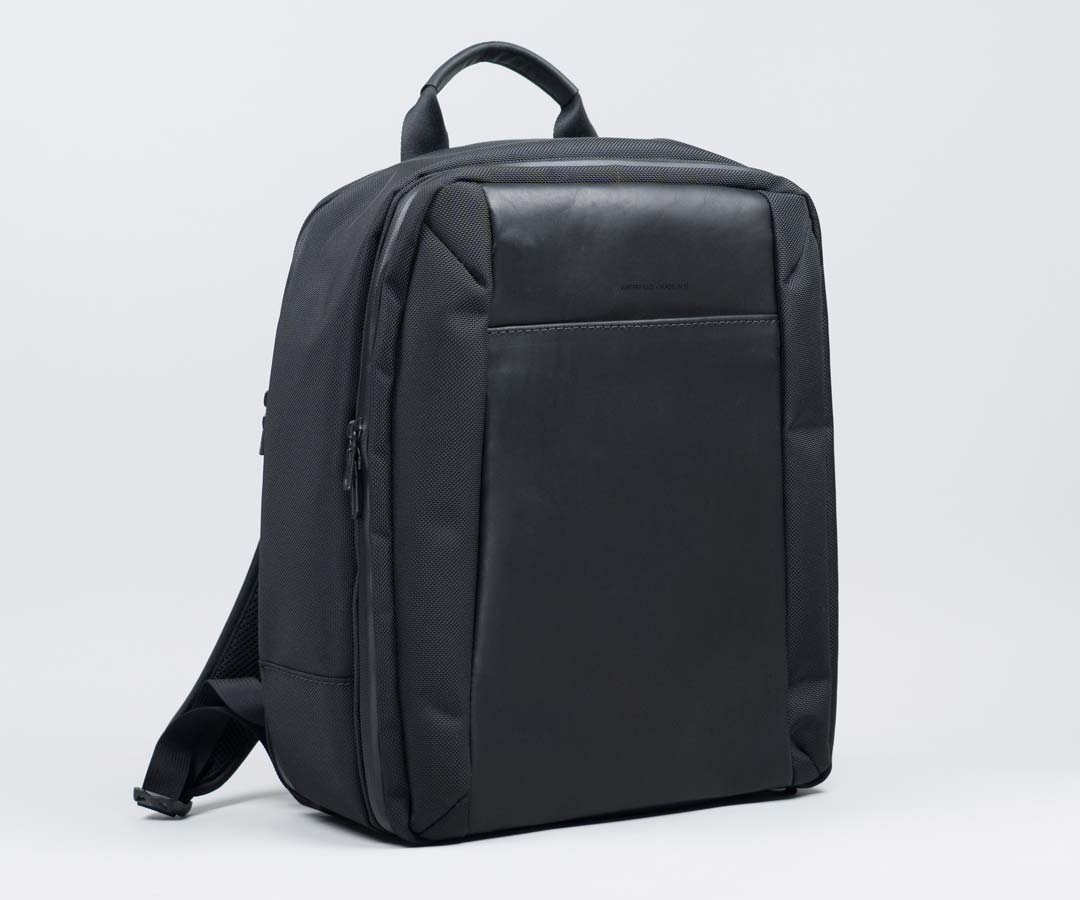 Ballistic Nylon + Black Leather