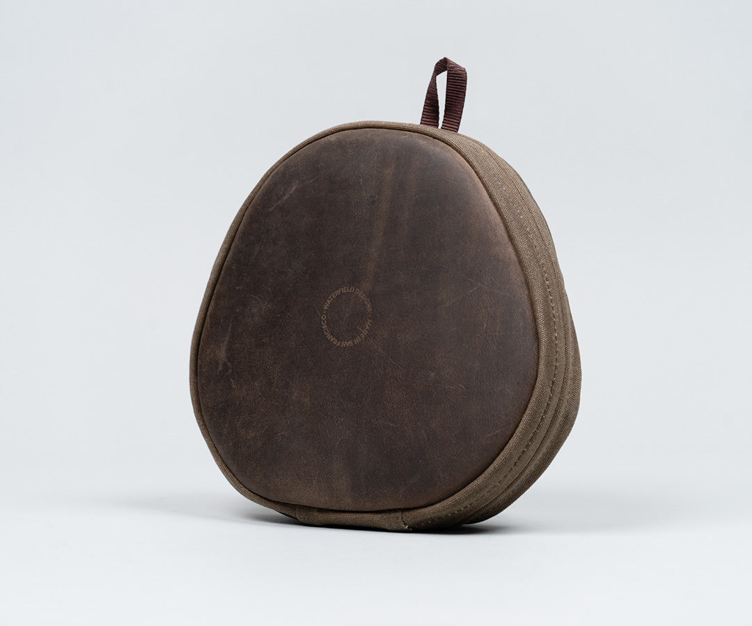 Waxed Canvas + Chocolate Leather