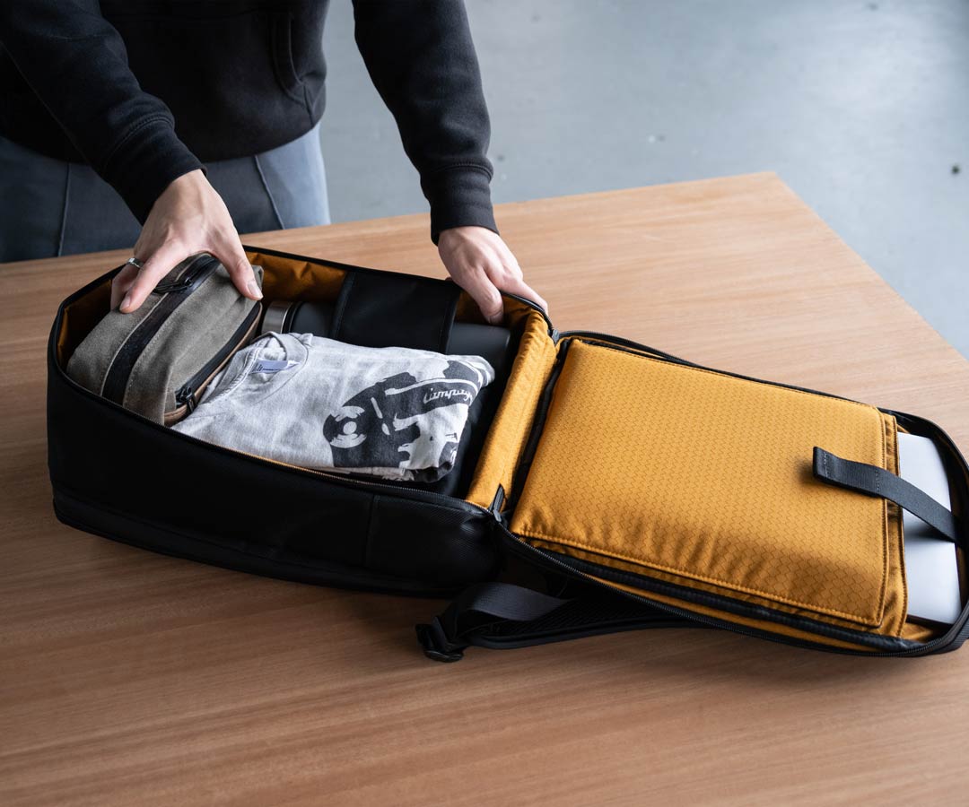 Office compartment also transforms to mini luggaage