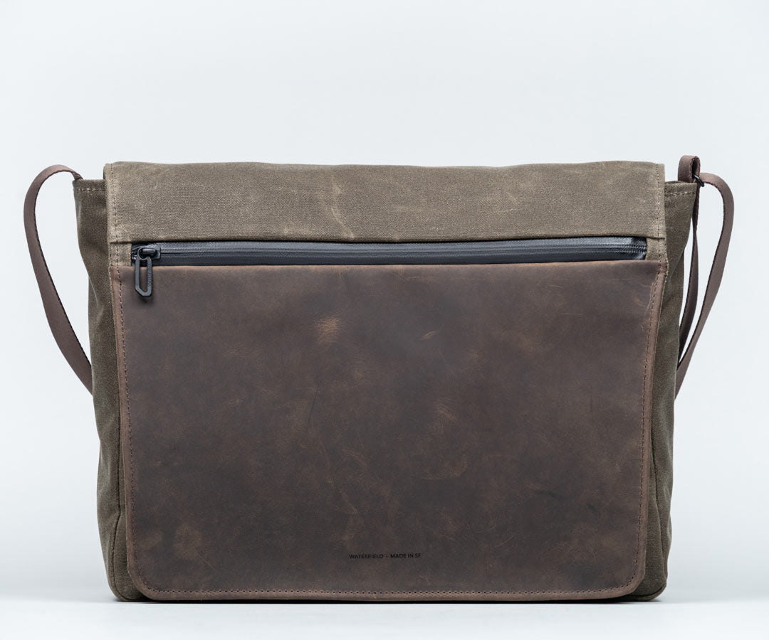 Brown Waxed Canvas + Chocolate Leather