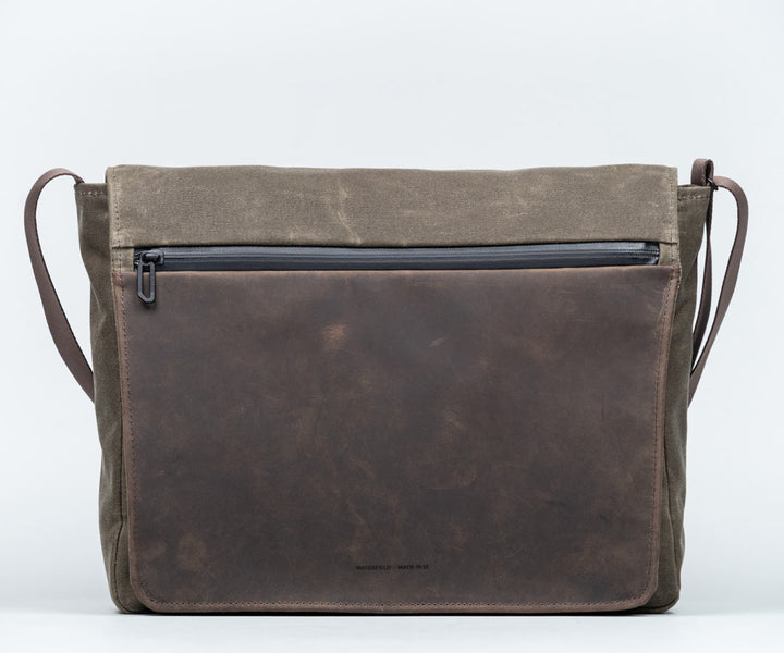 Brown Waxed Canvas + Chocolate Leather