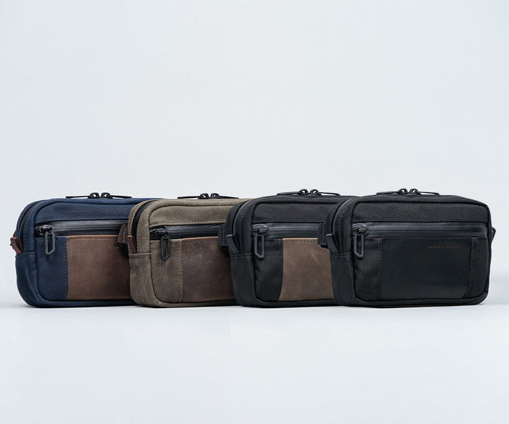 In waxed canvas or ballistic nylon