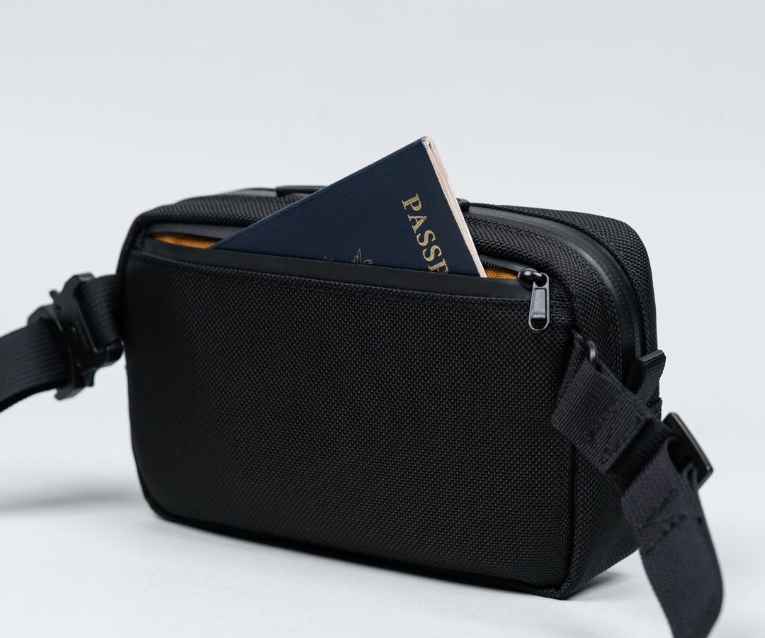 Secure, zippered back pocket