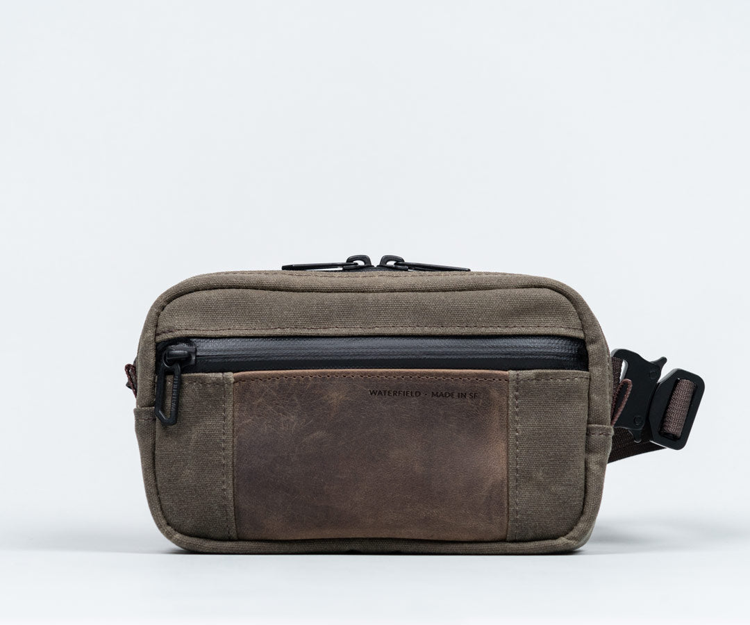 Brown Waxed Canvas + Chocolate Leather