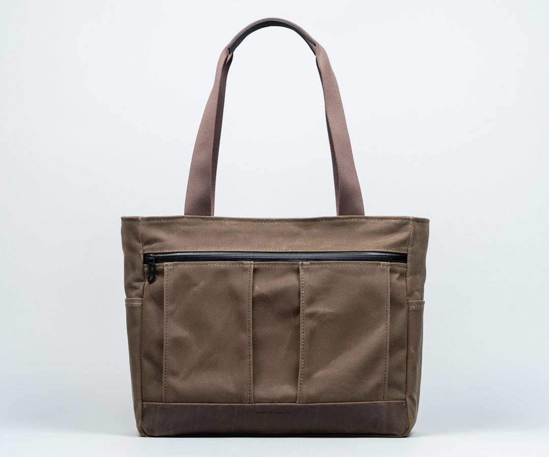 Brown Waxed Canvas + Chocolate Leather