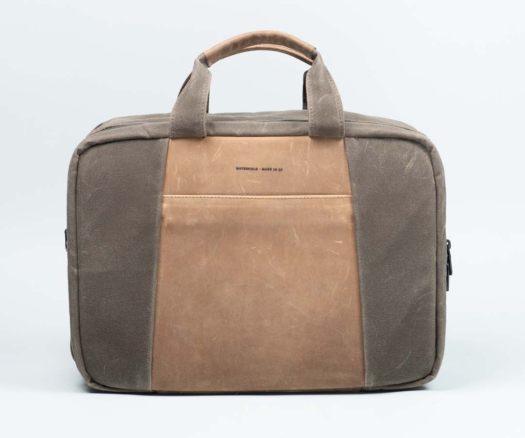 Waxed Canvas with Grizzly Leather