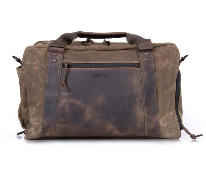 Waxed Canvas with Chocolate Leather