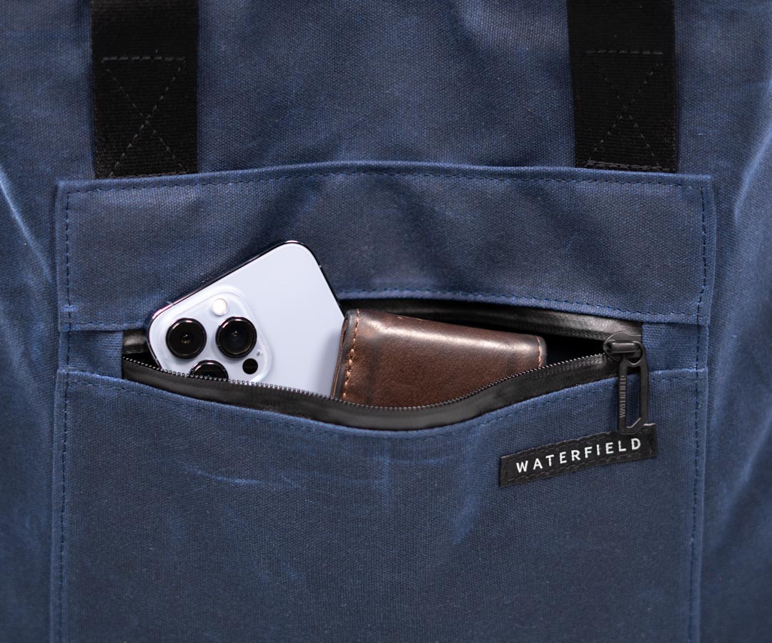 Front zippered pocket secures easy-access items.