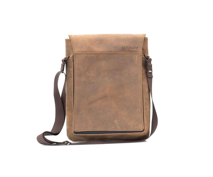 Vertical Leather Laptop Bag