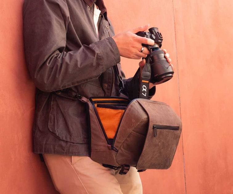 Explorer Lens Pouch, Waxed Canvas and Leather Lens Bag