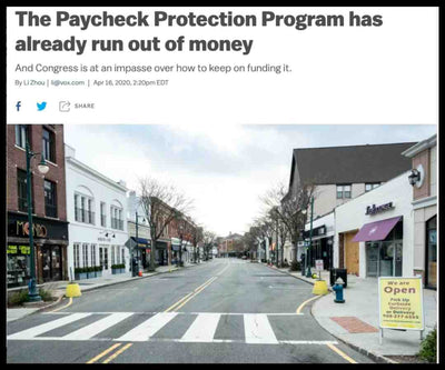 DAY 32, Apr. 17 - Paycheck Protection Program out of money