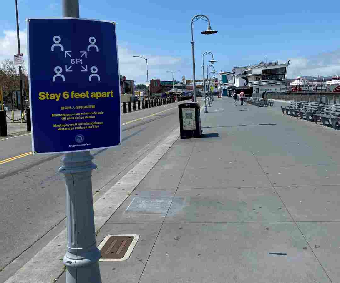 DAY 35, Apr. 20 - Social distancing at Fisherman's Wharf