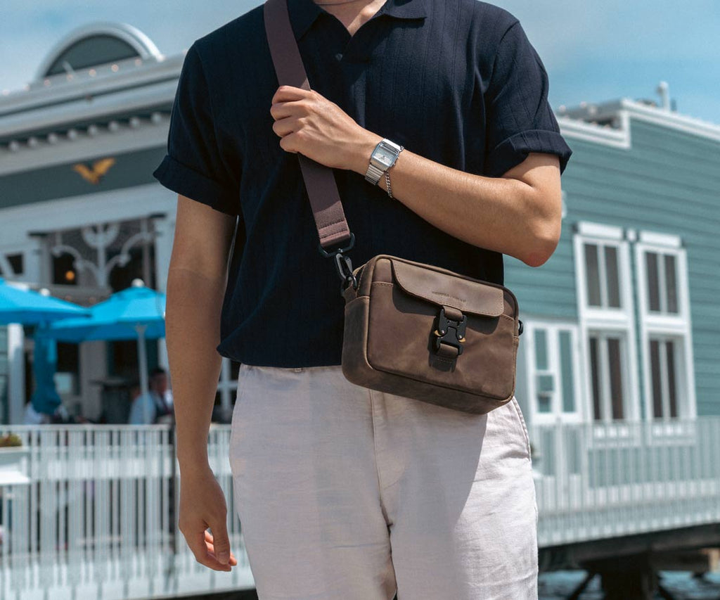 crossbody leather travel bag Sol Compact The large version of the Hoffman Crossbody Bag in our deluxe version Women's Ella Simone 3-in-1 Leather