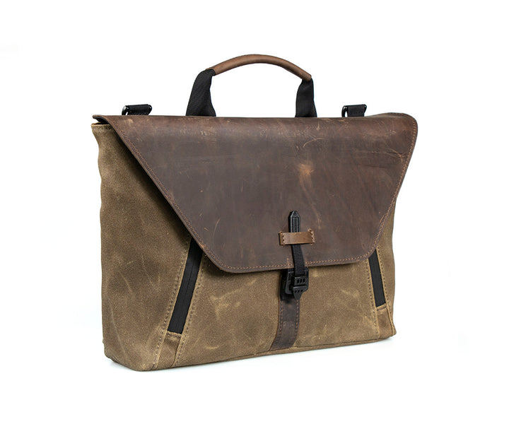 Brown canvas with chocolate leather