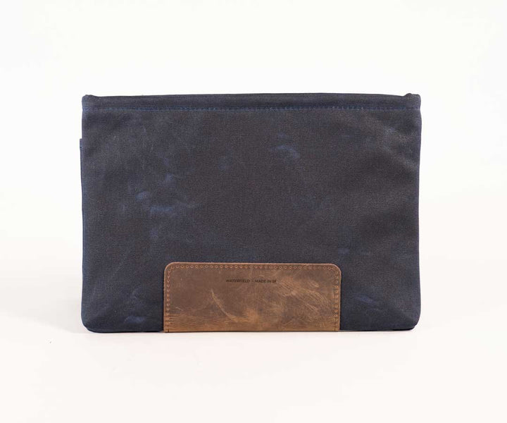 Navy waxed canvas