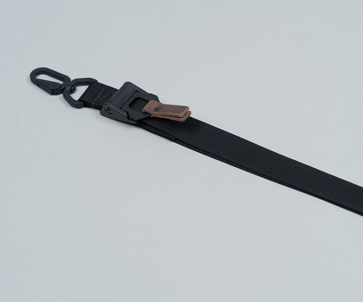 Black with chocolate leather tab