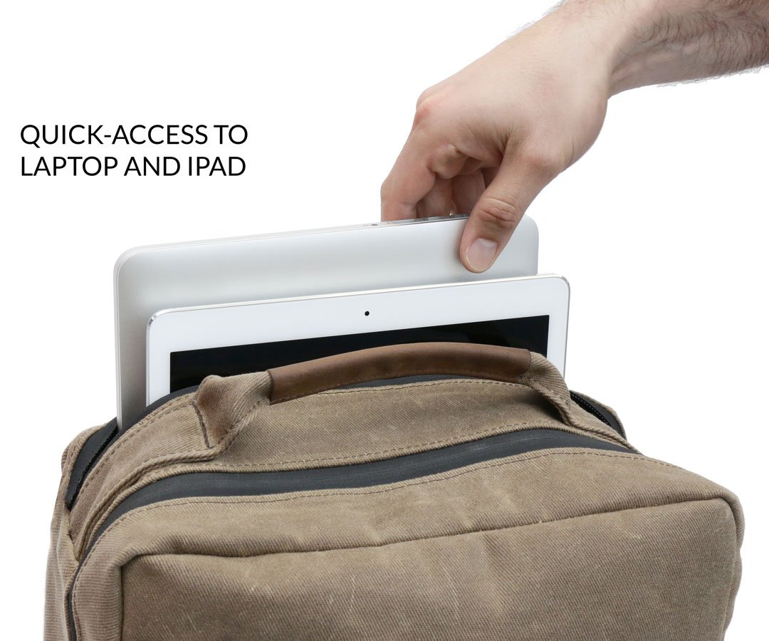 Built-in padded pocket for laptop and iPad