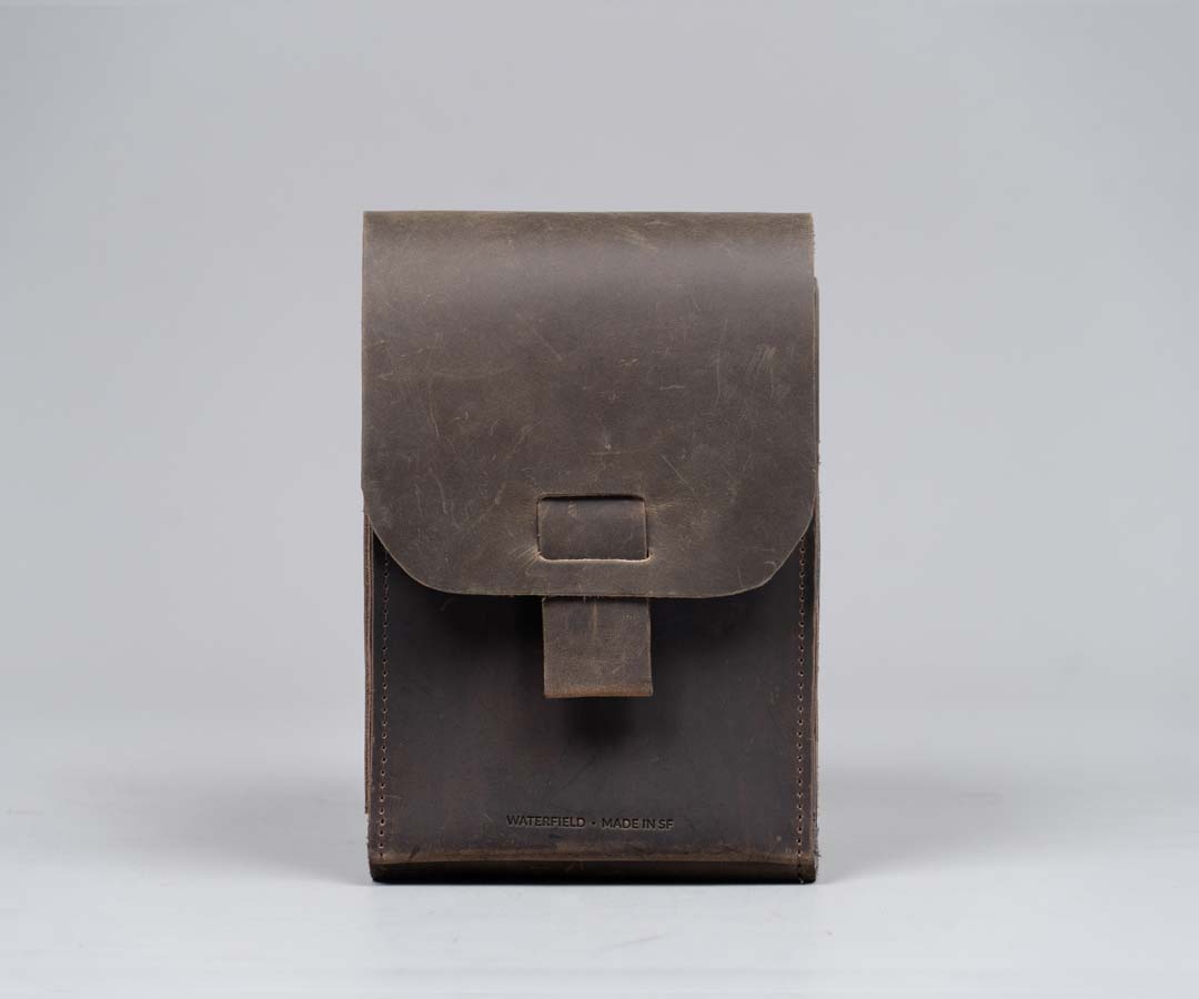 Distressed, rough, full-grain leather throughout