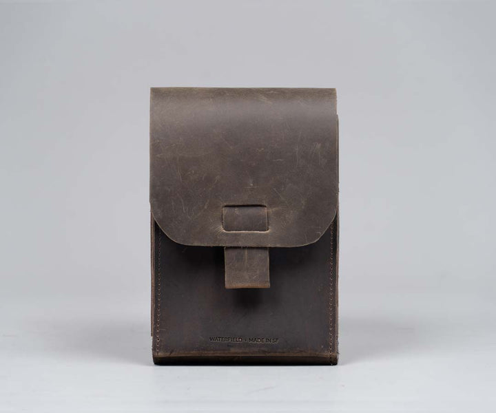 Distressed, rough, full-grain leather throughout