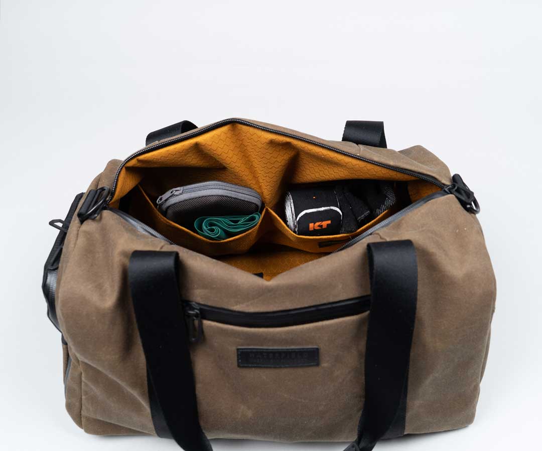 Side pockets for gym gear