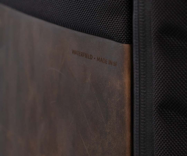 Full-grain leather panel