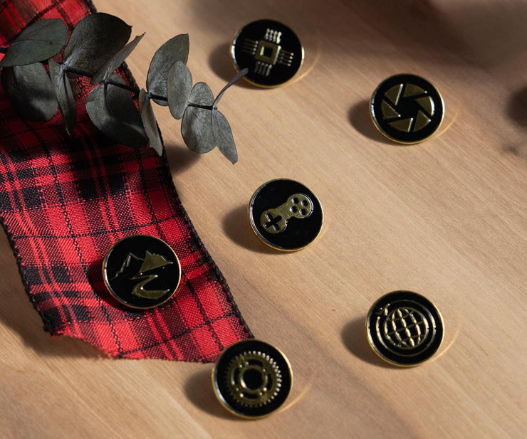 Six pins to choose from