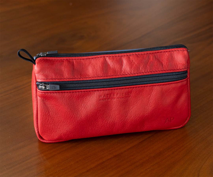 Red leather