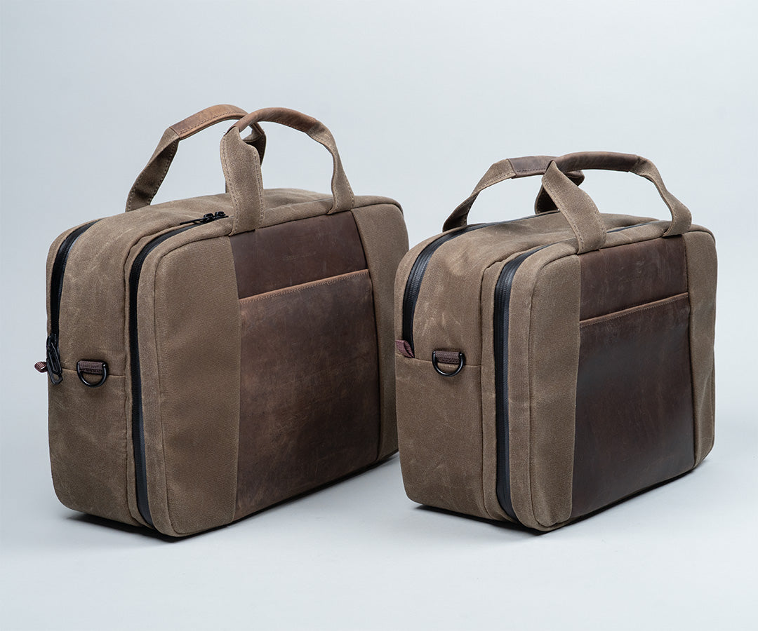 Two sizes to fit 16" laptops (left) and 14" laptops (right) 