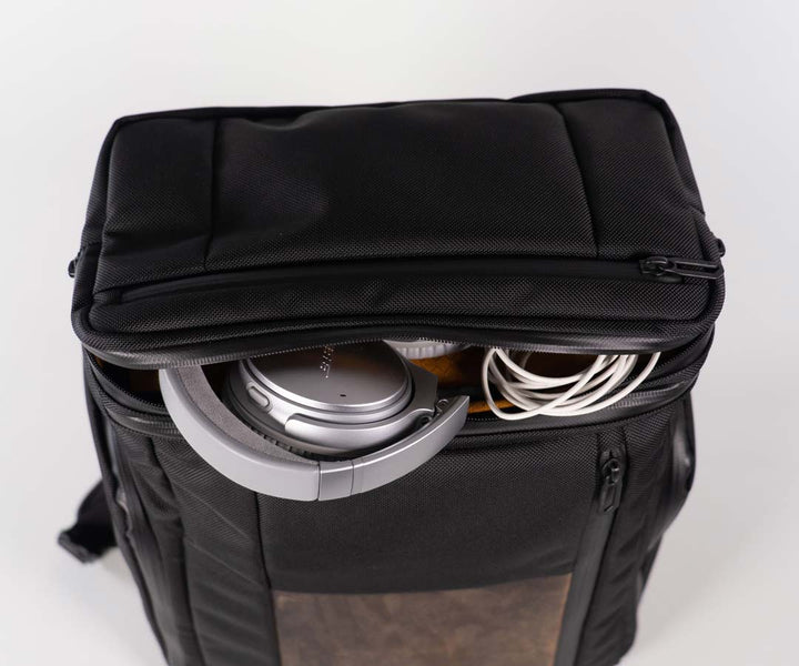 Second top pocket holds items used inflight