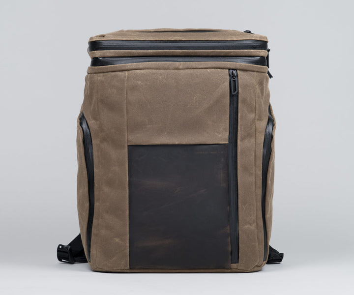 Waxed Canvas + chocolate leather