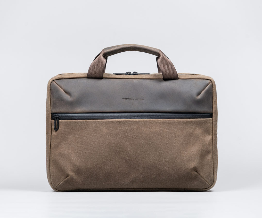 Waxed Canvas + Chocolate Leather