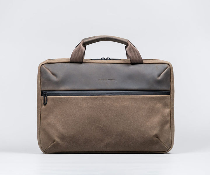 Waxed Canvas + Chocolate Leather