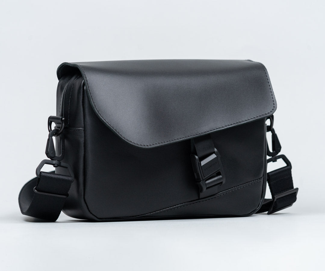 black leather crossbody backpack Hudson Leather Crossbody, Grizzly Leather by WaterField Designs, Crossbody Bags Made in USA, Leather Crossbody Bag Men, Mens Leather Crossbody Bag