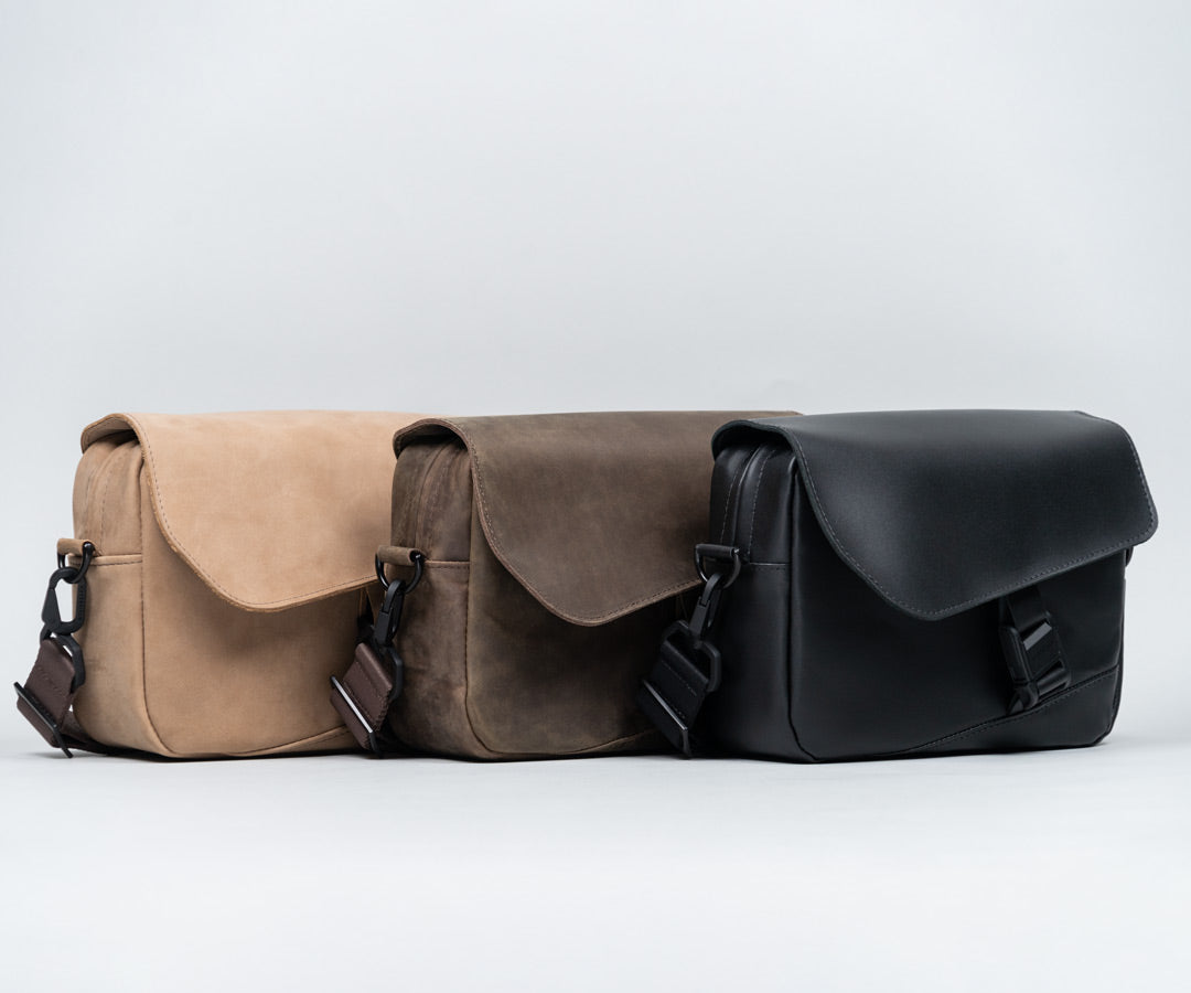 Available in Grizzly, Chocolate, or Black leather
