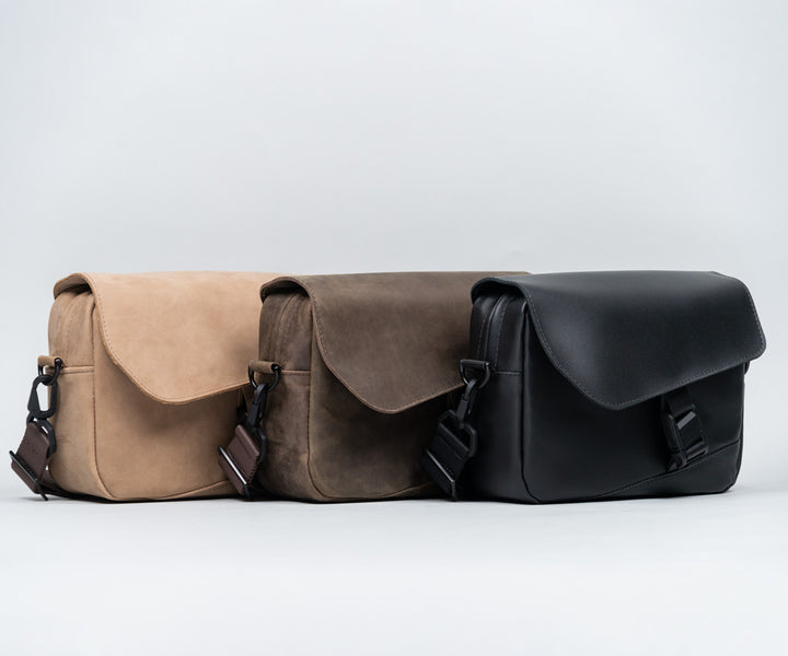 Available in Grizzly, Chocolate, or Black leather