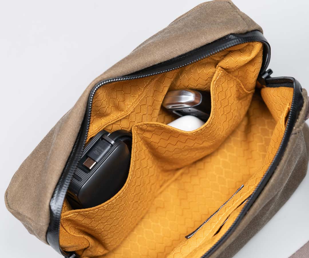 Two open pockets organize small items