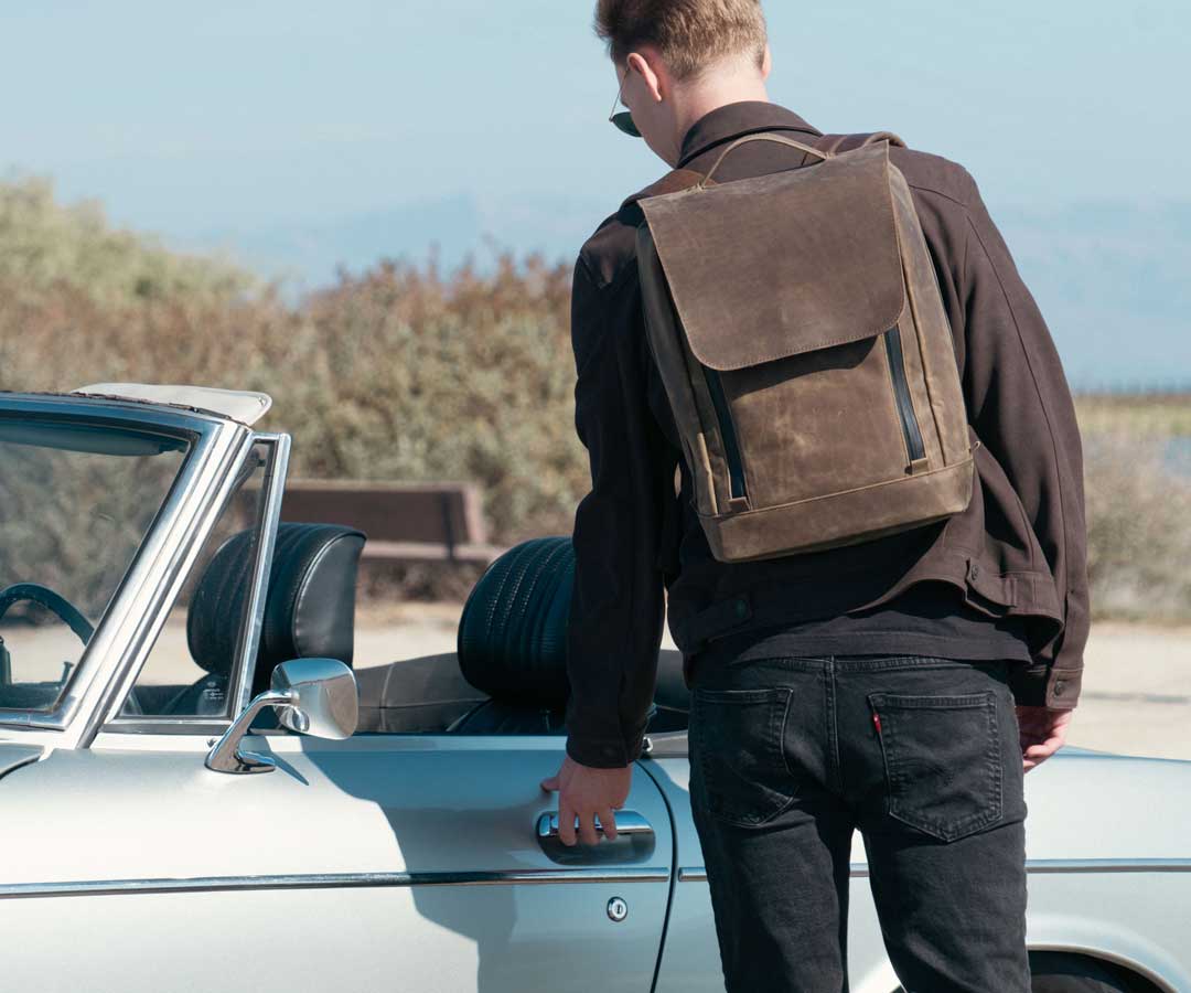 Bowery Leather Backpack