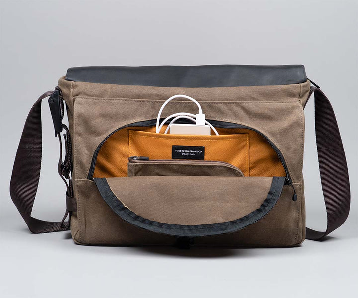 Half moon pocket for one-hand access