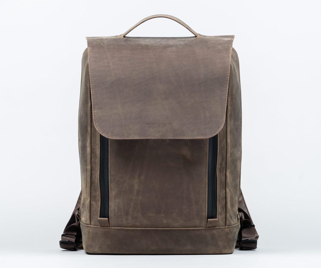 Bowery Leather Laptop Backpack, Grizzly Leather by WaterField Designs, Men's Leather Backpack, Men's Backpacks, Made in USA Backpack Bowery Leather Laptop Backpack, Grizzly Leather by WaterField Designs, Men's Leather Backpack, Men's Backpacks, Made in USA Backpack