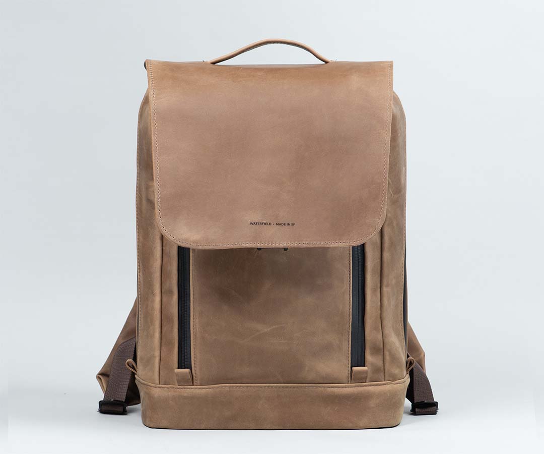 Bowery Leather Laptop Backpack, Grizzly Leather by WaterField Designs, Men's Leather Backpack, Men's Backpacks, Made in USA Backpack Bowery Leather Laptop Backpack, Grizzly Leather by WaterField Designs, Men's Leather Backpack, Men's Backpacks, Made in USA Backpack