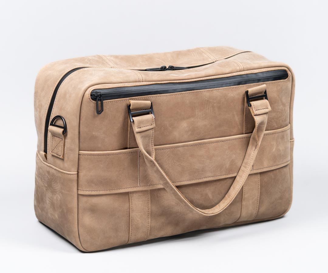 Tribeca Leather Duffel, Grizzly Leather by WaterField Designs, Men's Leather Duffel Bag, Duffel Bags Men Leather, Bags Made in USA