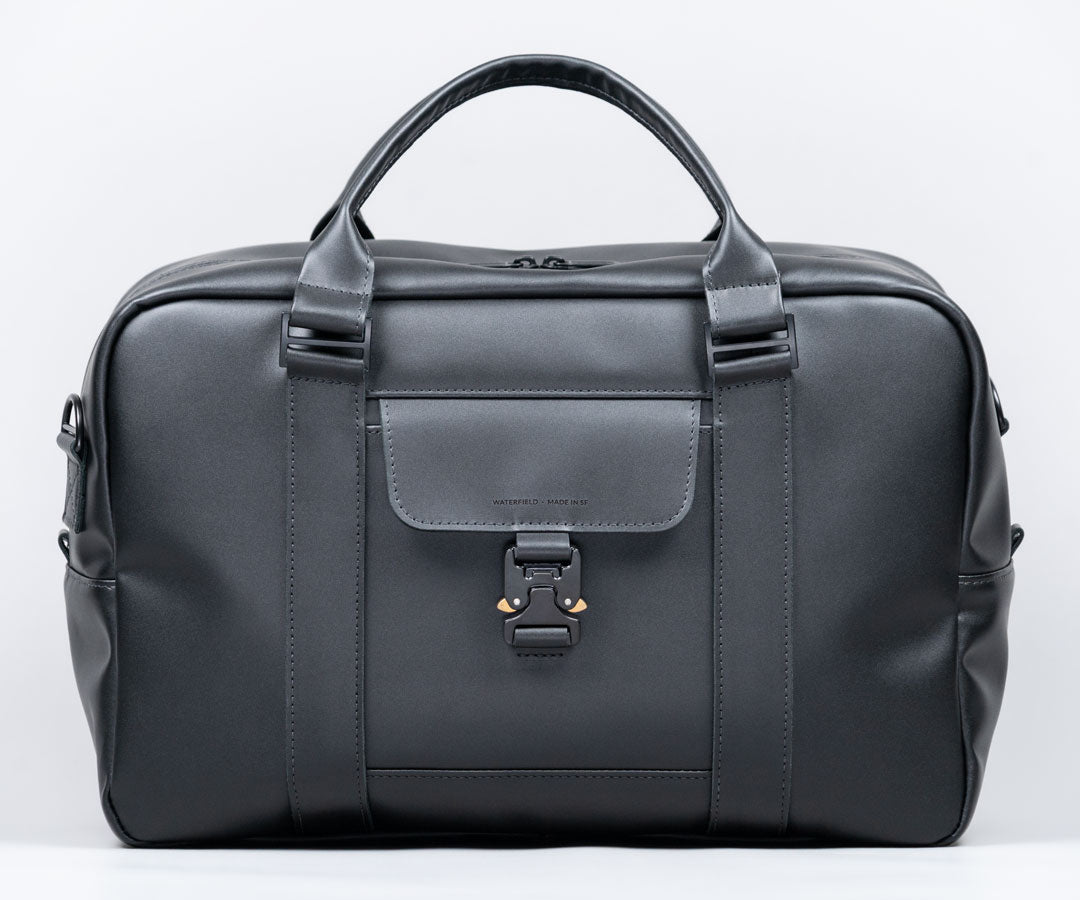 black leather travel duffel bag Men's Duffle Weekender Bag, Coffee Designer weekender perfect for your next trip or a going pour to the gym Black Leather Duffle (FLASH SALE)