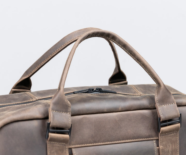 All-leather grab handles