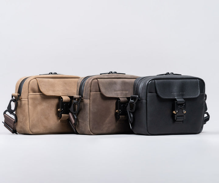 Available in three full-grain leather colors